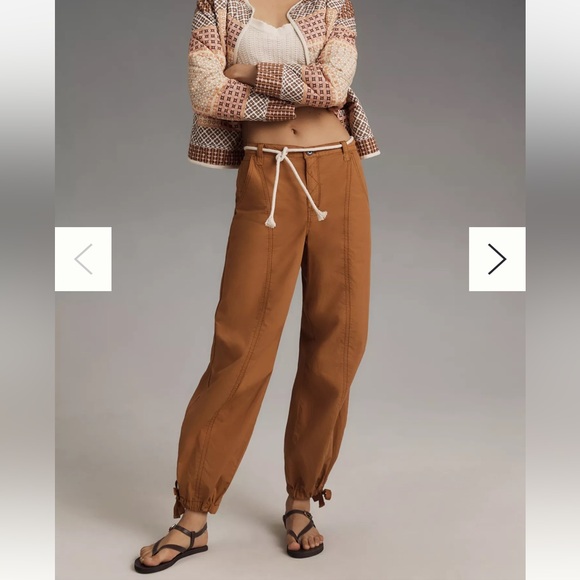 NWT Women’s XS Anthropologie Pilcro Tactical Utility Pants in Brown - Picture 1 of 12